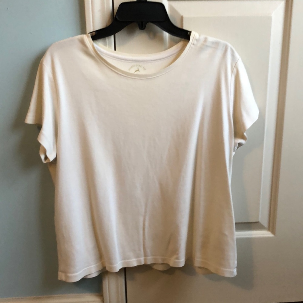 White stag tee.      Plain white shirt.  Size XL